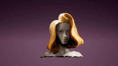 Female Stylized Hair For Game 