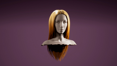 Female Stylized Hair For Game 