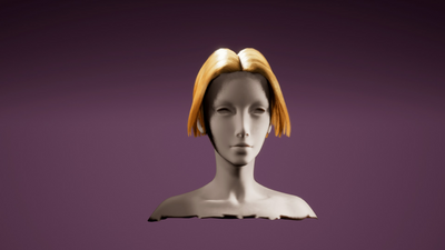 Female Stylized Hair For Game 