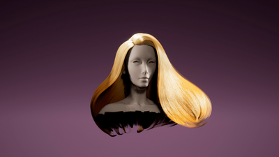 Female Stylized Hair For Game 