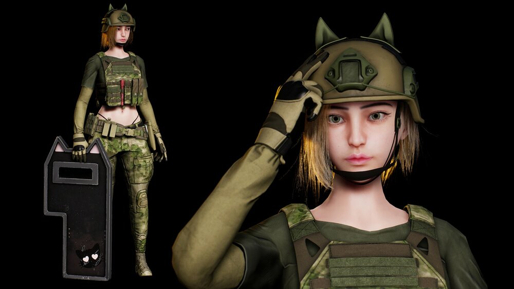 Female Soldier 