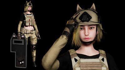 Female Soldier 