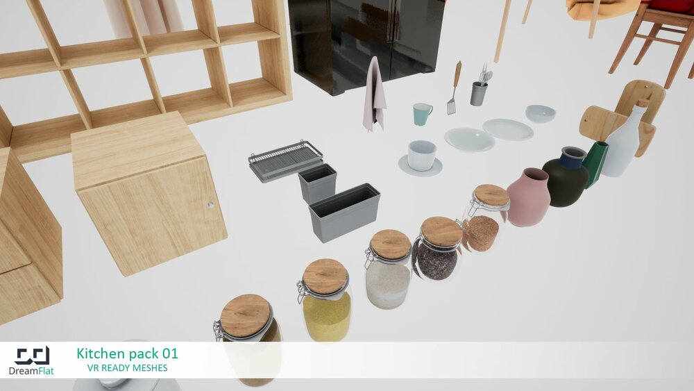 ArchViz Furniture - Kitchen Set 