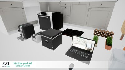 ArchViz Furniture - Kitchen Set 