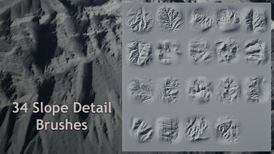 Landscape Stamping Tool - 100+ Custom Terrain Brushes 