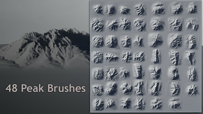 Landscape Stamping Tool - 100+ Custom Terrain Brushes 