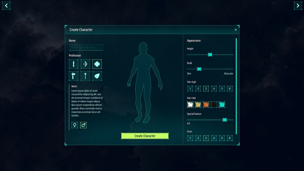 Sci-Fi Space full GUI / UI Kit - over 700 PNG + psd, ai sources 