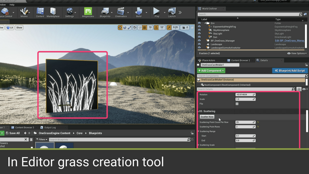 OneGrass Engine - Create Grass Inside Unreal Engine 