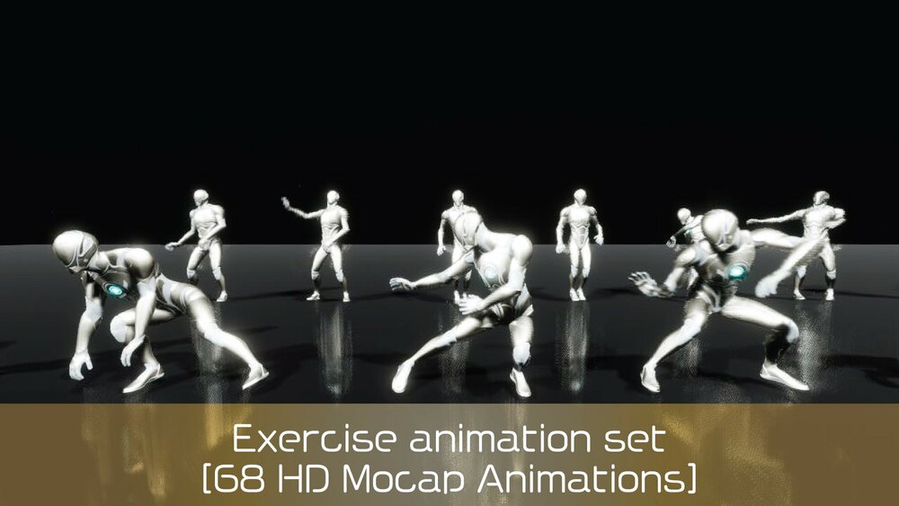 Exercise animation set - [68 HD Mocap Animations] 