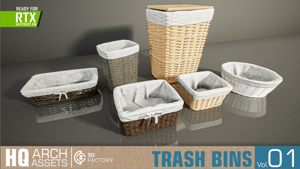 HQ Trash Bins and Baskets Vol. 1 