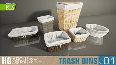 HQ Trash Bins and Baskets Vol. 1 