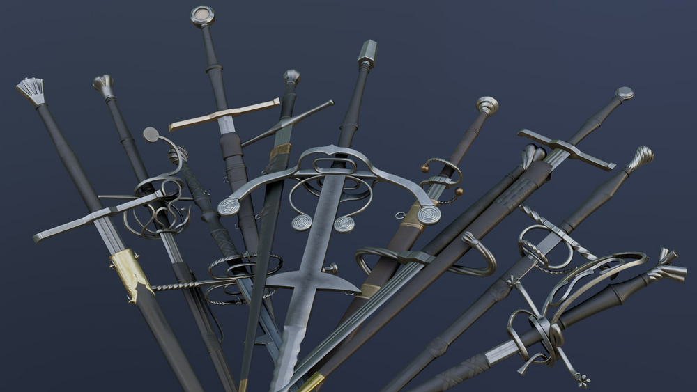 Set of Medieval Swords 