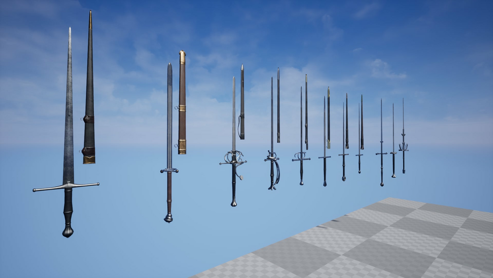 Set of Medieval Swords 