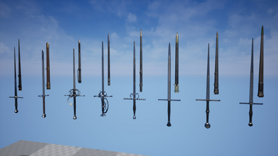 Set of Medieval Swords 