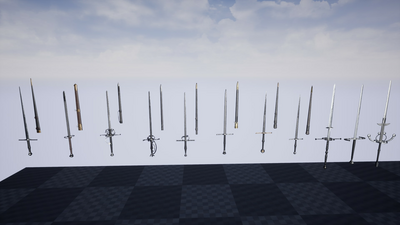 Set of Medieval Swords 