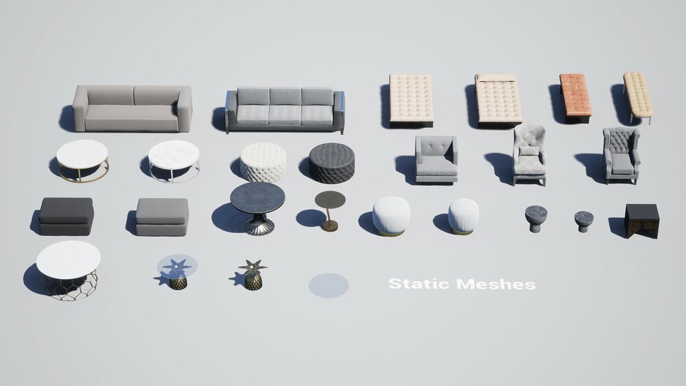 Arch Viz VOL.2 - Living Room Furniture 