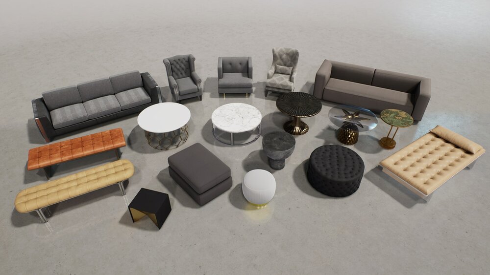 Arch Viz VOL.2 - Living Room Furniture 