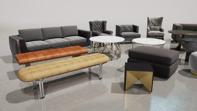 Arch Viz VOL.2 - Living Room Furniture 