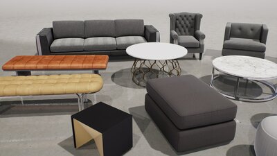 Arch Viz VOL.2 - Living Room Furniture 