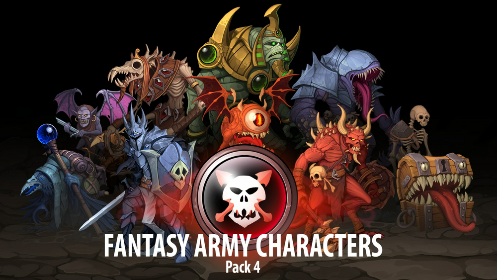 Fantasy Army Characters pack4 