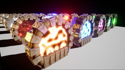 Dynamic Portal Material Bundle / Sci-Fi 