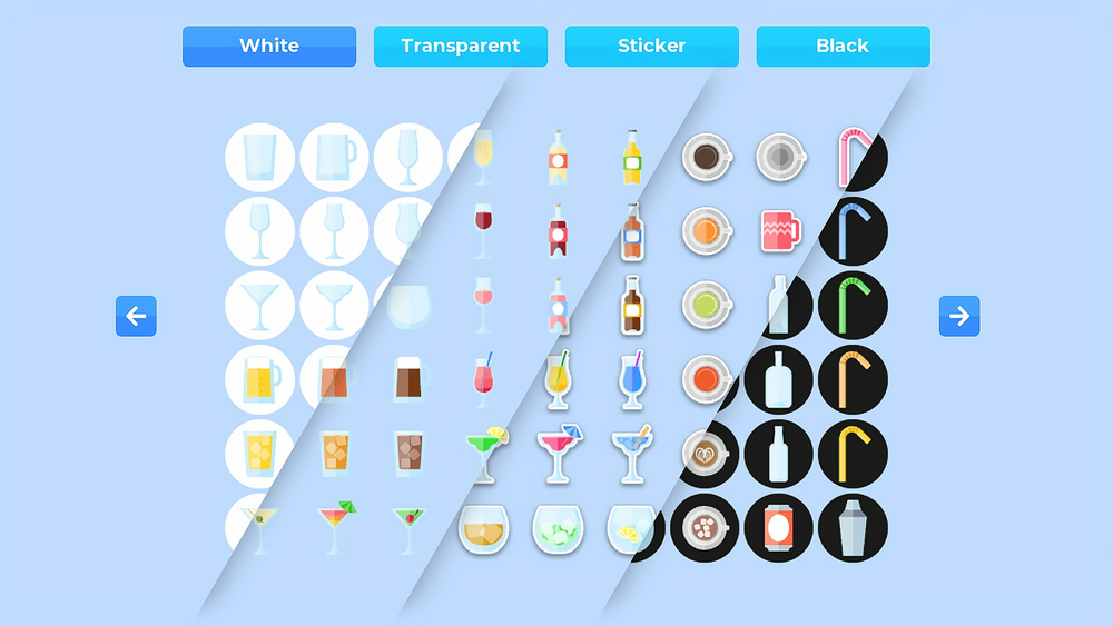 Icons Mega Pack, Flat 625 GUI icons in 4 styles, 10k PNG + PSD & AI 