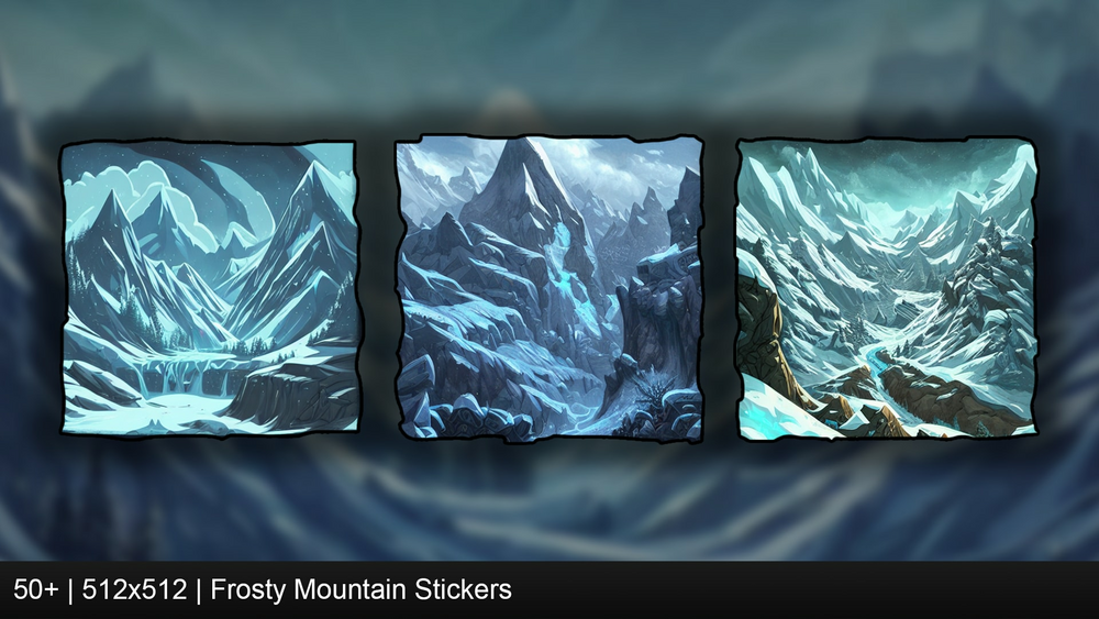 Frozen Mountain Stickers 