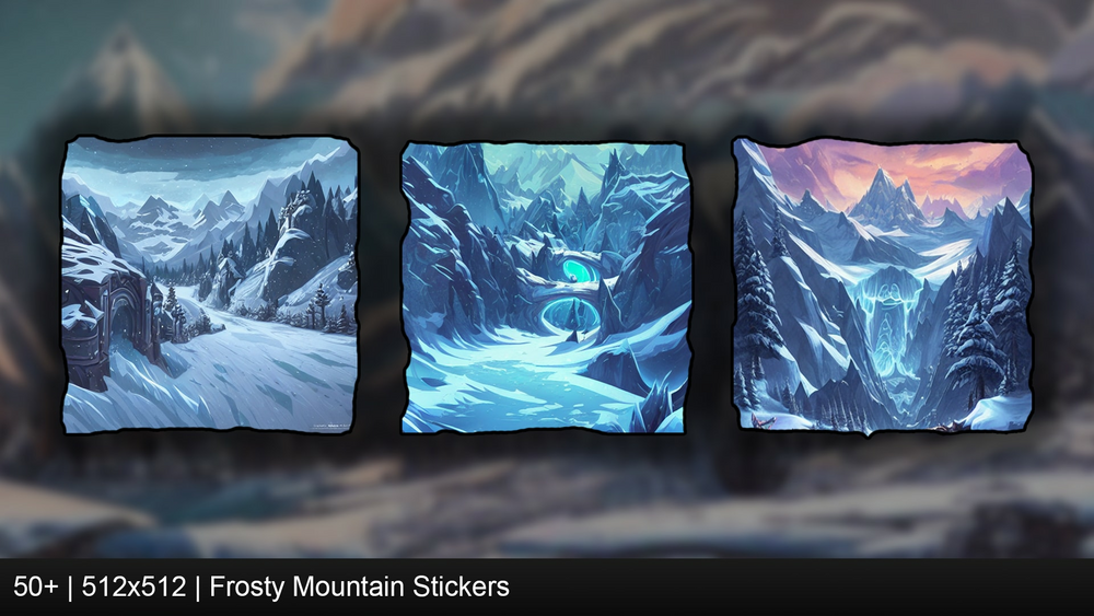 Frozen Mountain Stickers 