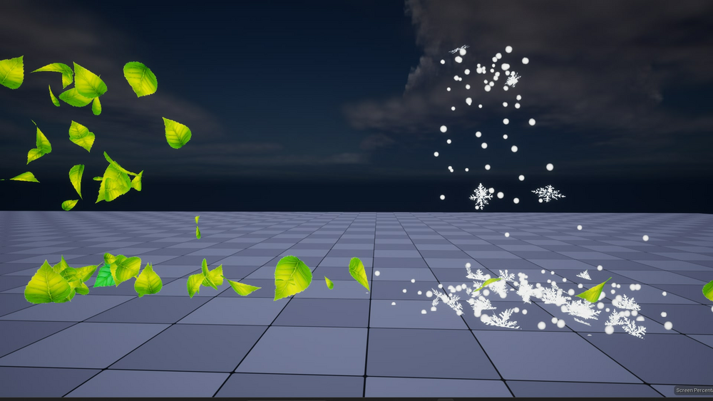 Leaf snow coin currency debris vfx package 