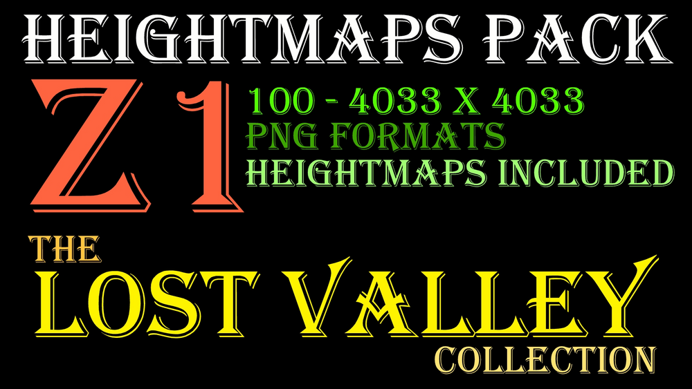 HeightMaps Pack Z1 - The Lost Valley Collection 