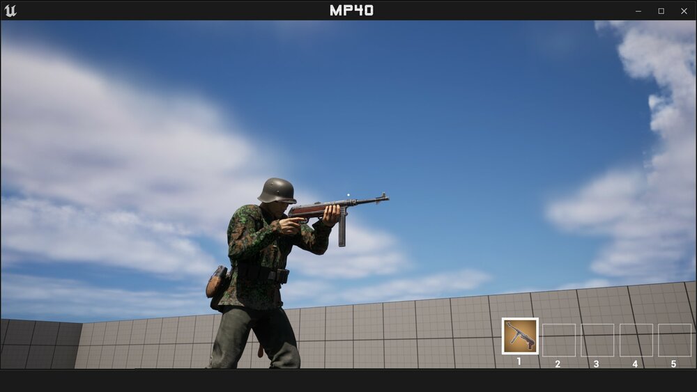 MP 40 Submachine Gun 