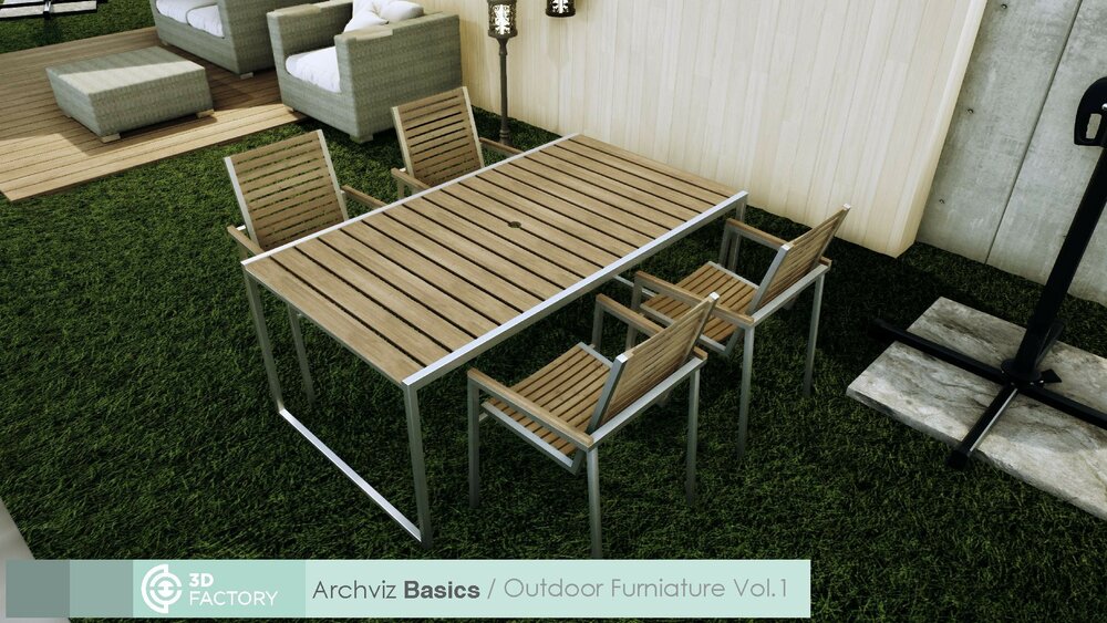 ArchViz Basics - Outdoor Furniature - Pack Vol.1 