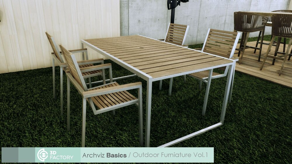 ArchViz Basics - Outdoor Furniature - Pack Vol.1 