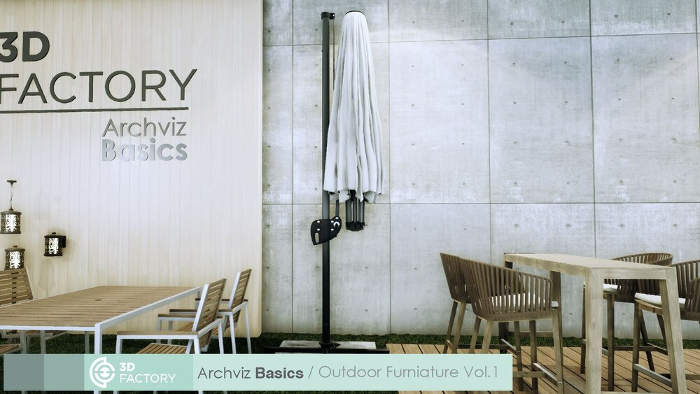 ArchViz Basics - Outdoor Furniature - Pack Vol.1 