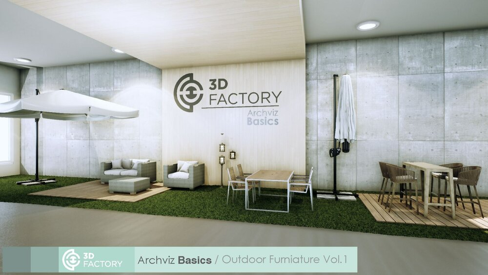 ArchViz Basics - Outdoor Furniature - Pack Vol.1 