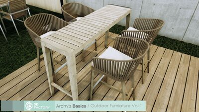 ArchViz Basics - Outdoor Furniature - Pack Vol.1 