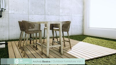 ArchViz Basics - Outdoor Furniature - Pack Vol.1 