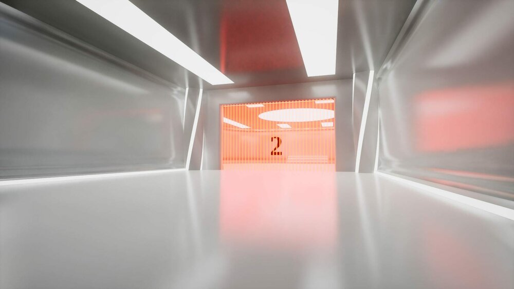 SCI-FI FUTURISTIC AREAS WITH PUZZLE DOOR SYSTEMS 