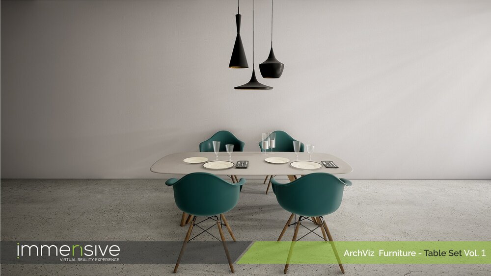 ArchViz Furniture - Table Set Vol 1 