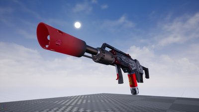 Sci-Fi Hand Flamethrower (Customizible Color) + VFX 