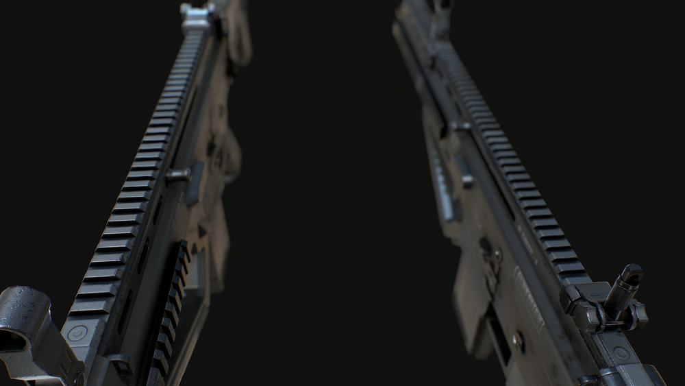 Animated Belgian Assault Rifle FPS Weapons Pack 