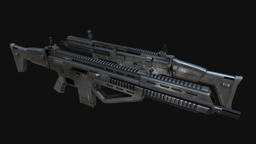 Animated Belgian Assault Rifle FPS Weapons Pack 