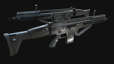 Animated Belgian Assault Rifle FPS Weapons Pack 