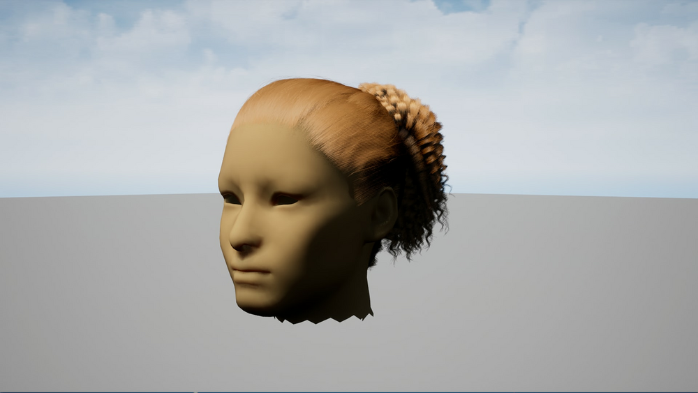 Female Hair Pack For Games 