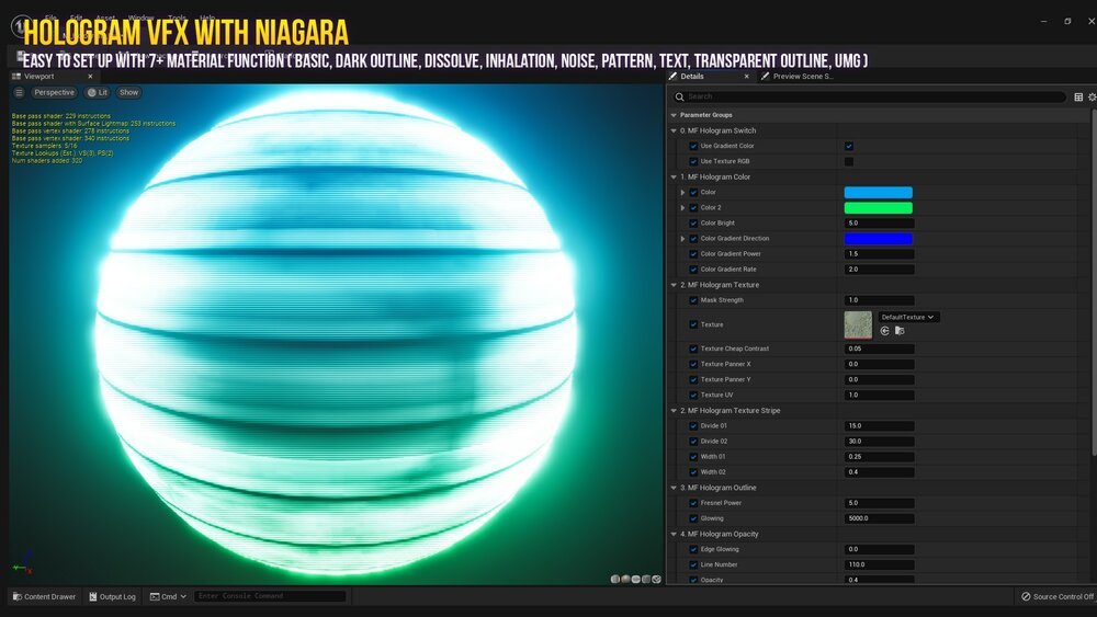 HOLOGRAM VFX With Niagara 2 