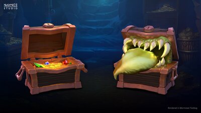 Stylized Fantasy Mimic Treasure Chest 