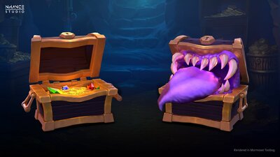 Stylized Fantasy Mimic Treasure Chest 