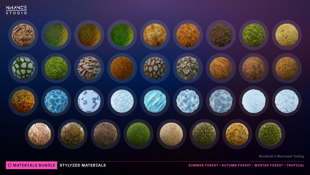 Stylized 250 Materials Bundle 