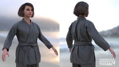 Woman - Martial Uniform 1 - Modular - Rigged 