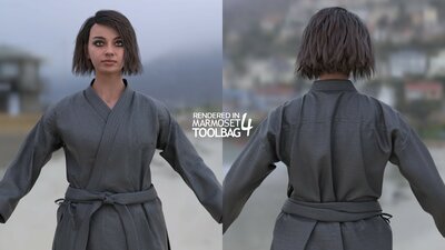 Woman - Martial Uniform 1 - Modular - Rigged 